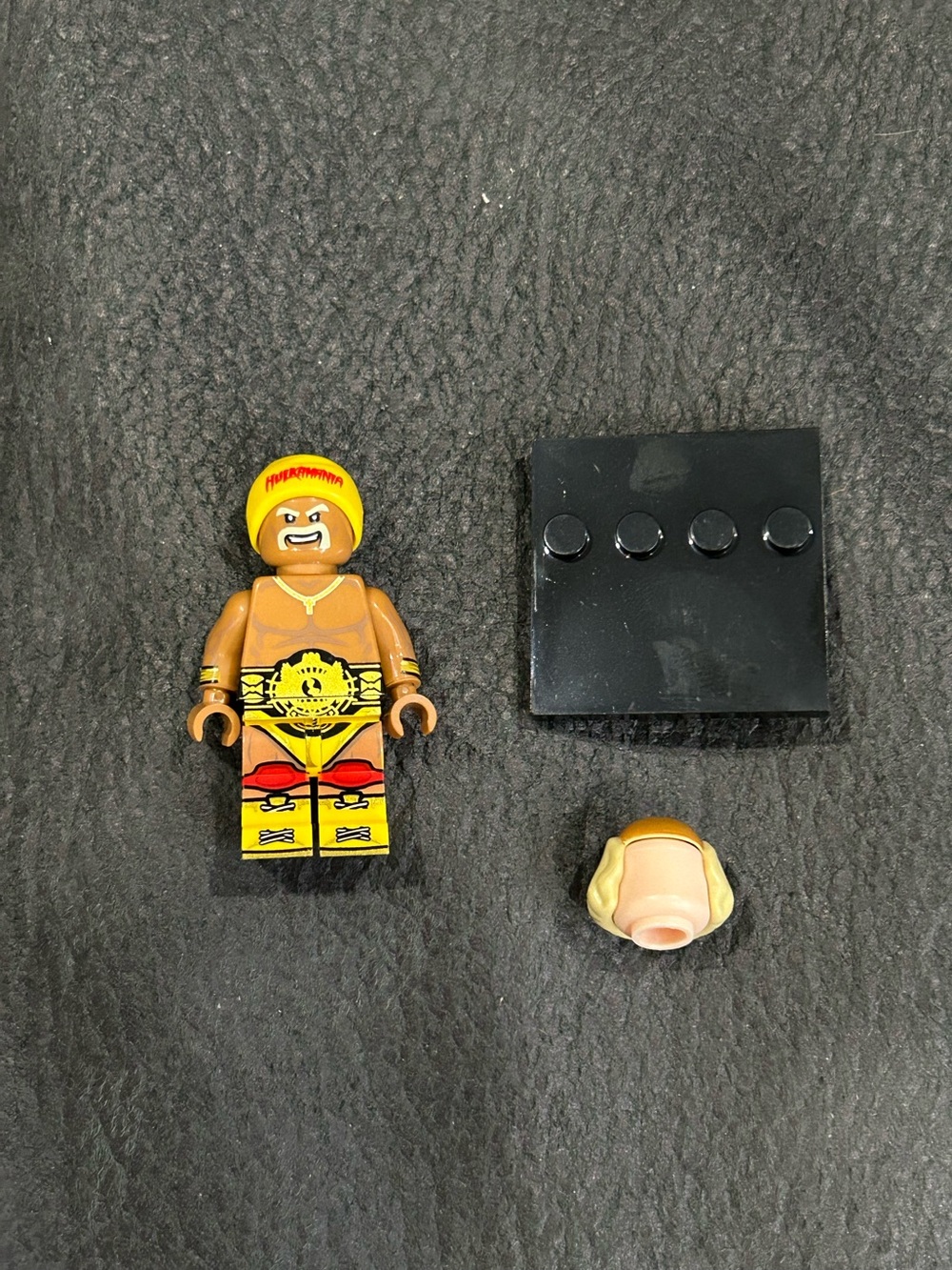 Hulk Hogan lego style figure!! Alternate head options, bandana, hair piece ect!
